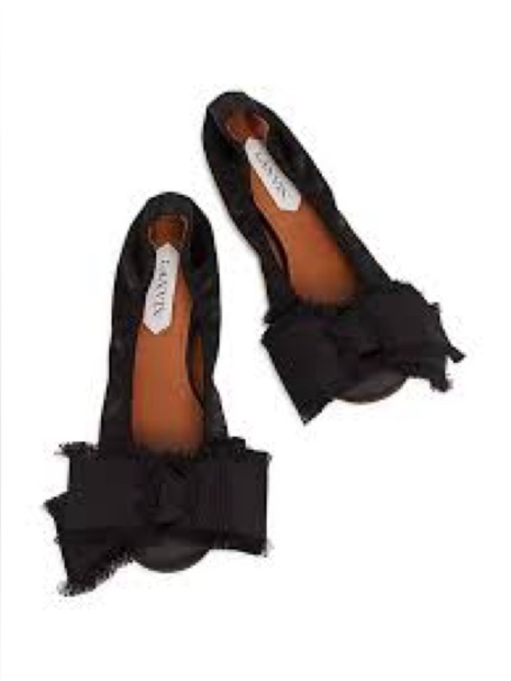 Lanvin Black Bow Ballet Flats PR30-105